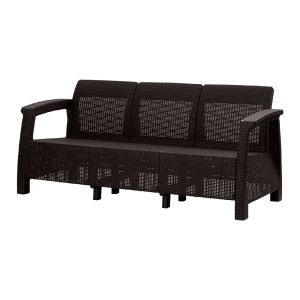 Диван Rattan Luxe Ola Dom 3-х местный (шоколадный)