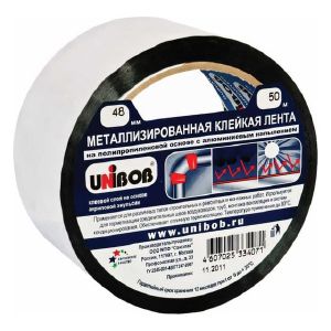 Лента клейкая Unibob 48 мм 50 м, металлизированная