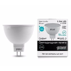 Лампа светодиодная Gauss Elementary GU5.3 5.5 Вт 4100K Софит
