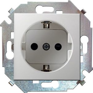 Мех. розетки 1-м. с/у с/з SIMON-15 Белый 1591432-030 (Р)