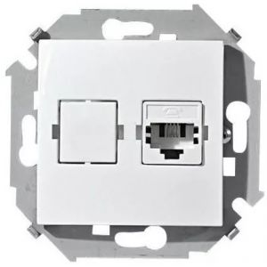 Мех. розетки 1-м. с/у SIMON-15 Телеф. Белый 1591480-030 (Р)