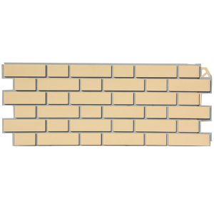 Фасайдинг Fineber Дачный Кирпич Клинкерный Желтый 1130х463 мм 