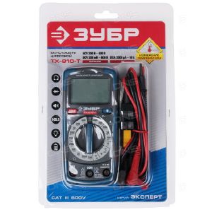 Мультиметр цифровой ЗУБР 600В прорез.корпус 59810