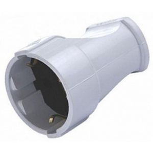 Кабельная розетка 1-м. с/з MAKEL 16А 250В Белый