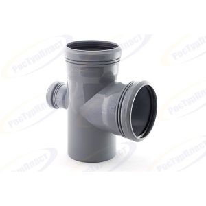 Крестовина канализационная одноплоскостная ВК d-110х110х50 мм 87° Серый