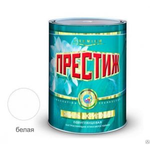 Эмаль быстросохнущая для дерева и металла Престиж, акриловая, полуглянцевая, 0,9 кг, белая