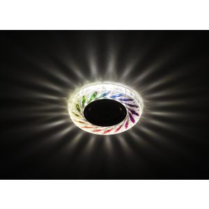 Светильник встраиваемый ЭРА с подсветкой, под лампу MR16, Мультиколор DK LD13 SL RGB/WH