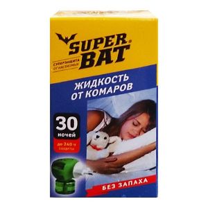 Жидкость от комаров SuperBAT 30 ночей 30 мл
