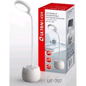 Светильник настольный ULTRAFLASH  4,5Вт с диммером Белый