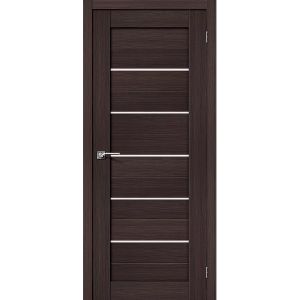 Дверь экошпон Порта-22 Wenge Veralinga Magic Fog со стеклом 2000х800 мм