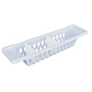 Полка на ванну Plastic Republic раздвижная Белая BQ1681БЛ