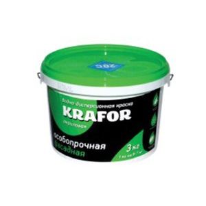 Краска в/д KRAFOR Фасадная 14 кг Особопрочная