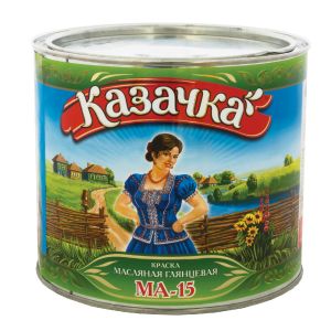 Краска масляная Казачка МА-15, глянцевая, 2,8 кг, красная