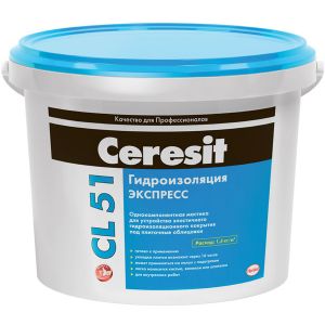 Гидроизоляция эластичная полимерная Церезит (Ceresit) CL 51 Экспресс, 5 кг