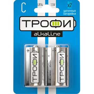 Элемент питания ТРОФИ LR14-2BL 1,5V  2 шт.