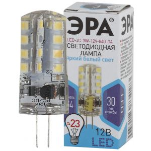 Лампа светодиодная Эра G4 3 Вт 12V 4000К капсульная