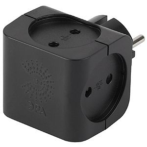 Разветвитель ЭРА SP-4-B 4х220W черный