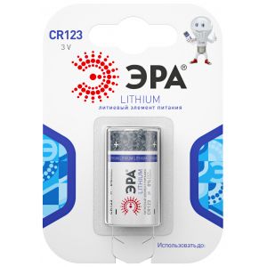 Элемент питания ЭРА CR123-1BL 3V