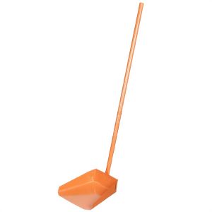 Совок для мусора, металл,  длинный вертикальный металл. ручка