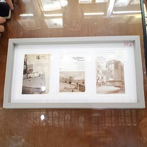 Рамка из МДФ на 3 фотографии 4*6 светло серая YM1961