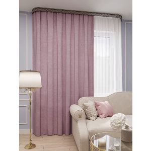 Штора портьерная Канвас 150*260 брусника