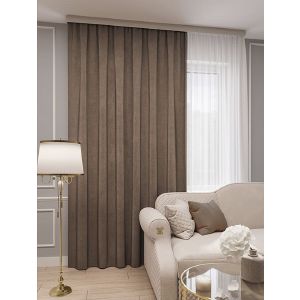 Штора портьерная Канвас 150*260 св.коричневый