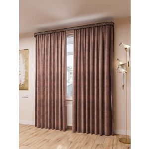 Штора портьерная Мрамор софт 150*260 брусника