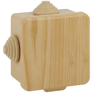 Коробка распаячная Эра открытой установки КОР (сосна) 65х65х50мм с гермовводами 4 вх. IP54