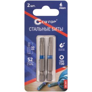Набор стальных бит 2 шт CUTOP Profi, TORX T30, 50 мм