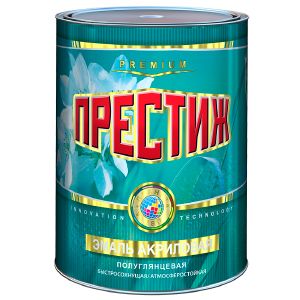 Эмаль акриловая ПРЕСТИЖ  п/глянец 0,9 кг Черная
