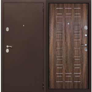Дверь металлическая Альт 100 Дуб филадельфия коньяк  860х2050 левая