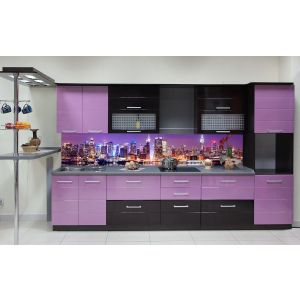 Фартук для кухни АБС №36/№170 Город в сумерках 600х3000х1,5 мм