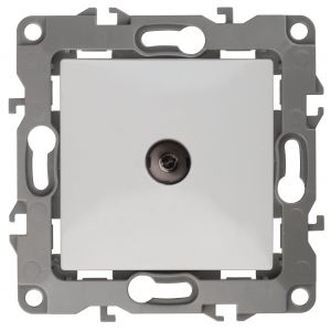 Розетка TV одиночная, IP20, Эра12, белый