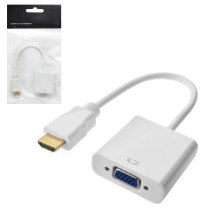 Кабель HDMI / VGA белый 15 см