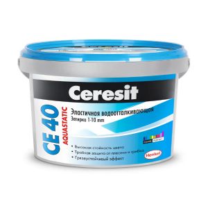 Затирка Церезит (Ceresit) CE 40 Aquastatic №01, белая, 1 кг