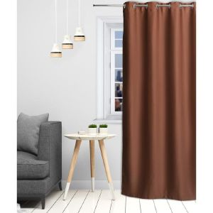Штора портьерная Этель 145*250 блэкаут,шоколад,100% пэ,на люверсах