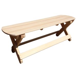 Лавка раскладная 120x35x40 (90) см, липа Банная линия