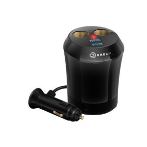 Разветвитель прикуривателя Dream WF-1861 2USB 2 АЗУ 2А черный