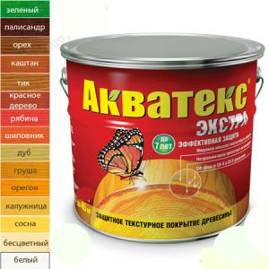 Защитно-декоративное покрытие Акватекс Экстра 3 л Красное Дерево