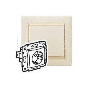 Механизм розетки 1-м СП Valena 16А IP20 2P+E с заземл. немецк. ст, сл. кость (DIY-упак.) Leg 695612