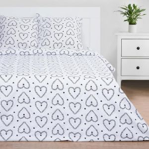 Комплект постельного белья 2 сп Этель Grey heart т Бязь 125 г/м2