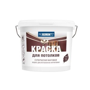 Краска для потолков PROREMONTT супербелая 6,5 кг, Л-С