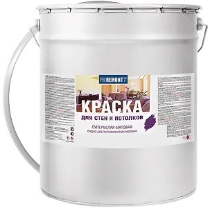 Краска для стен и потолков PROREMONTT супербелая 40 кг, Л-С