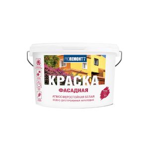Краска фасадная PROREMONTT белая 3 кг, Л-С