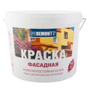 Краска фасадная PROREMONTT белая 6,5 кг, Л-С