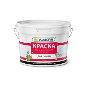 Краска в/д для обоев ЛАКРА белая 3 кг, Л-С