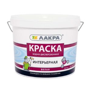 Краска акриловая интерьерная Лакра белоснежная 6,5 кг