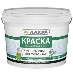 Краска акриловая интерьерная влагостойкая Лакра белоснежная, 14 кг