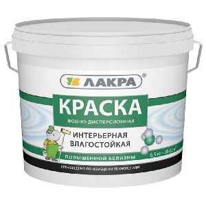 Краска акриловая интерьерная влагостойкая Лакра белоснежная 6,5 кг
