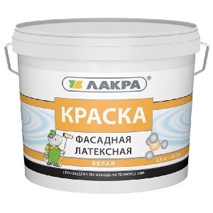 Краска фасадная латексная Лакра белоснежная 6,5 кг